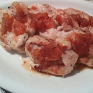 鶏むね肉のソテー★アップルジンジャーソース